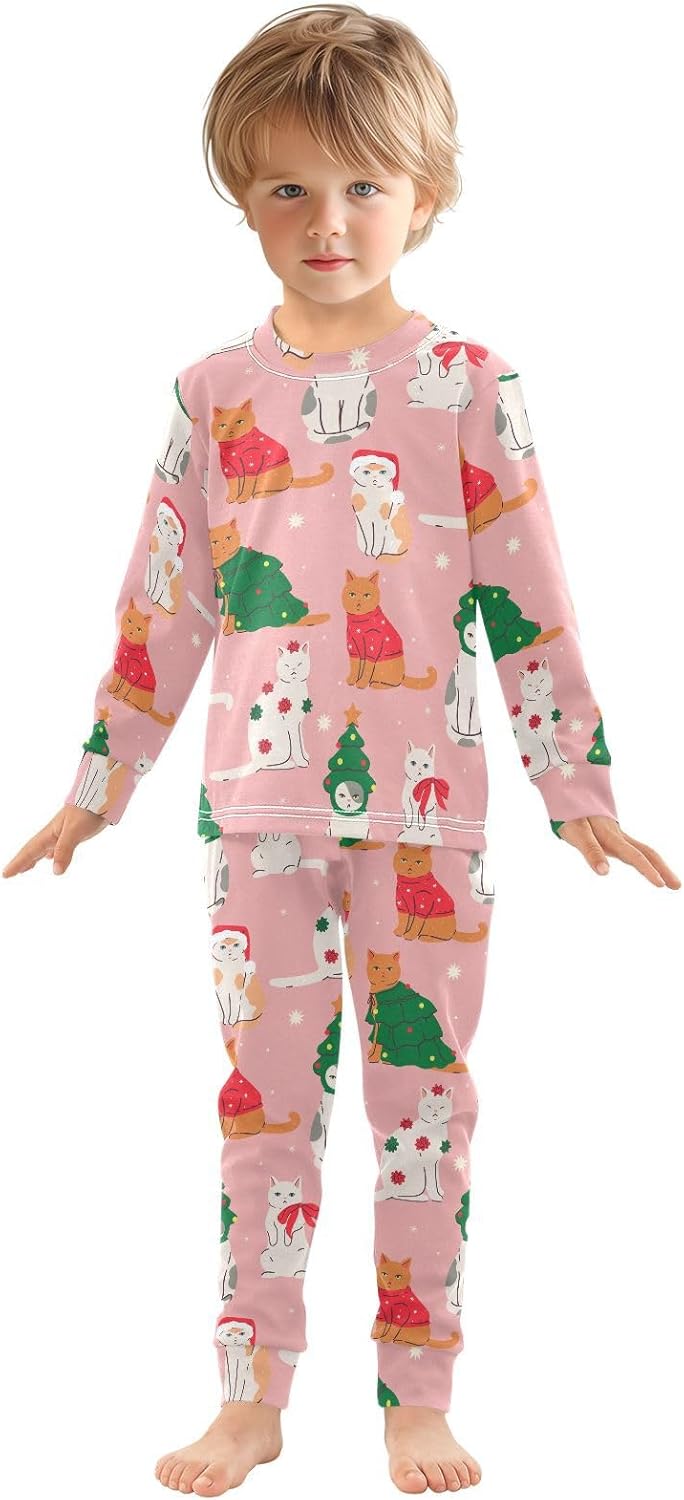 WIFIU 2 Piece Long Sleeve Pajama Set for Kids