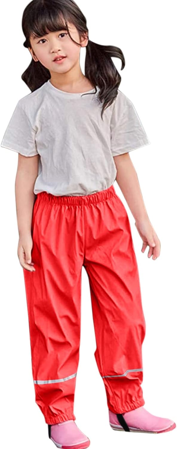 Rainy Day Stay Dry - Waterproof Kids Rain Pants for Toddler and Kids