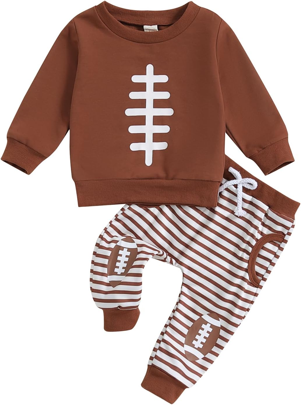 Football Outfit for Baby Boy - Soft Sweatshirt and Pants Set