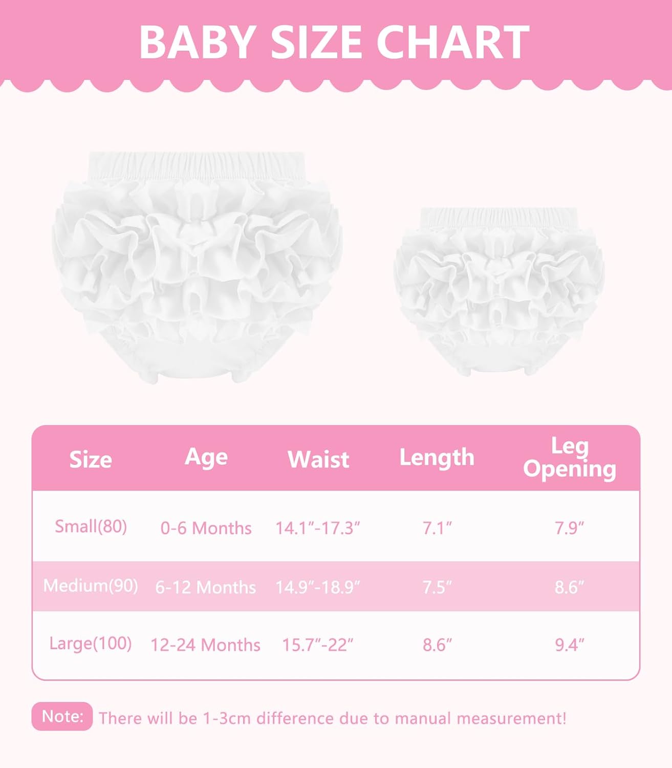 Ormark Baby Bloomers Diaper Covers for Girls 1