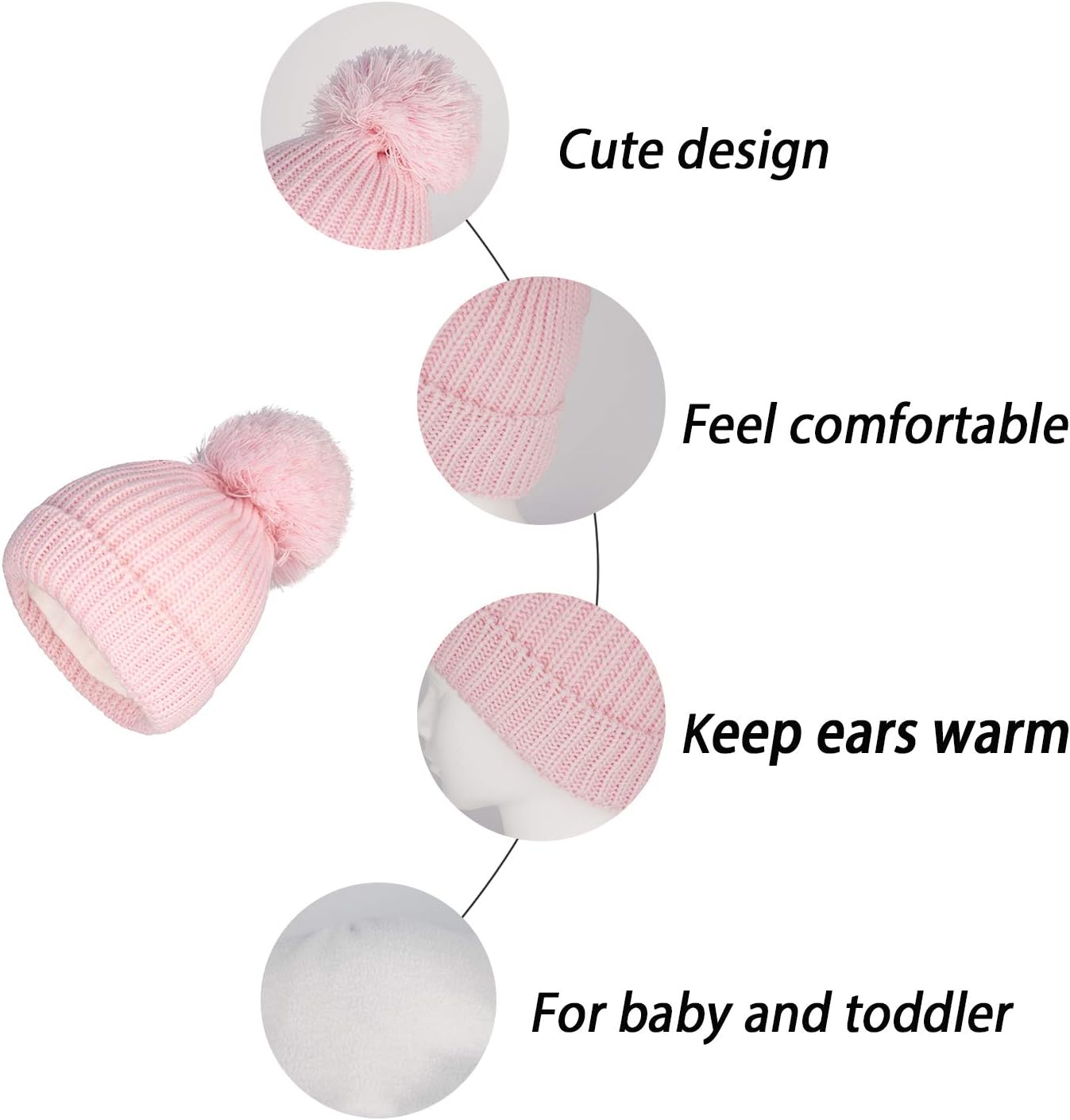 LangZhen Winter Warm Knitted Momial Animal Pattern Baby Winter Hats