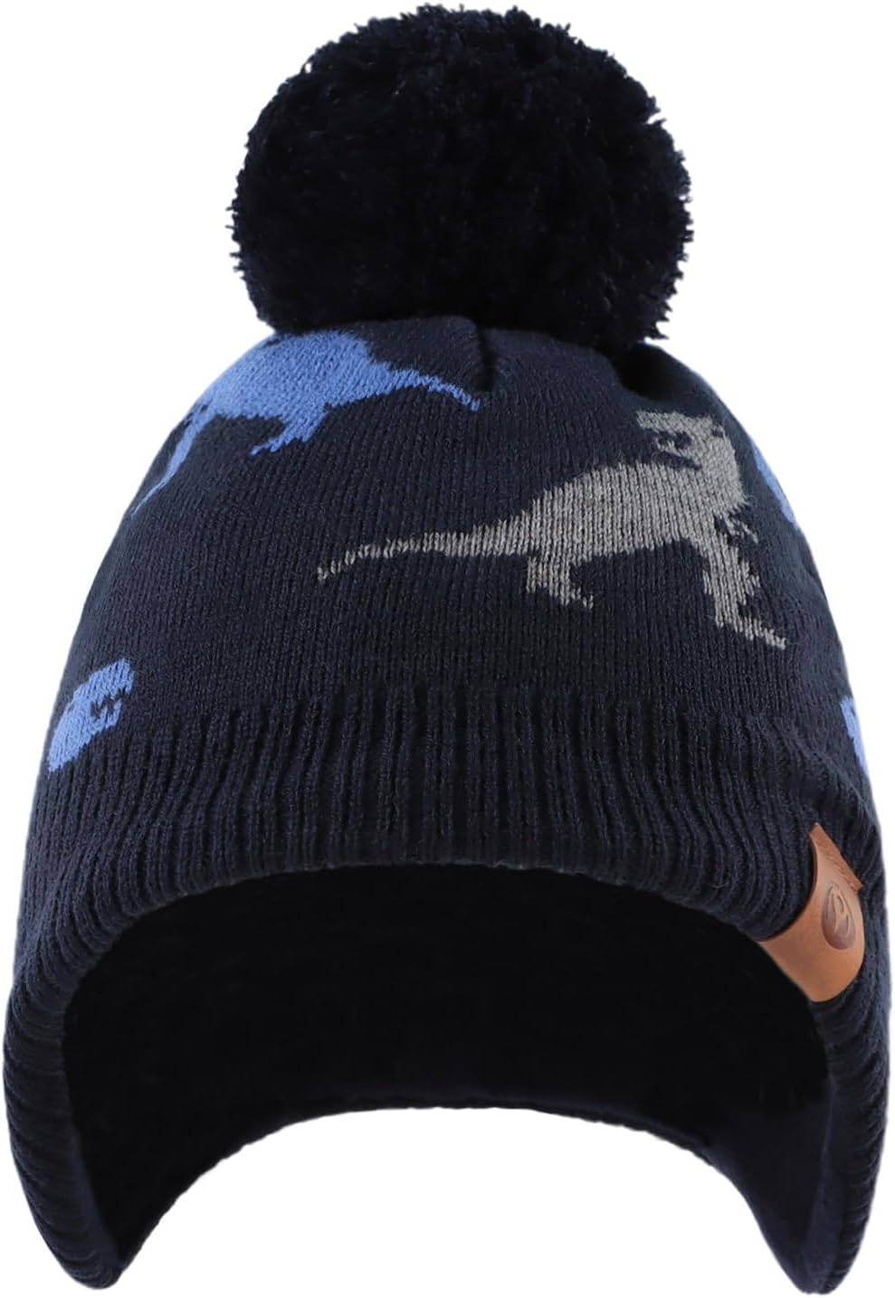 JANGANNSA Knitted Baby Hat Scarf Set with Pom-Pom