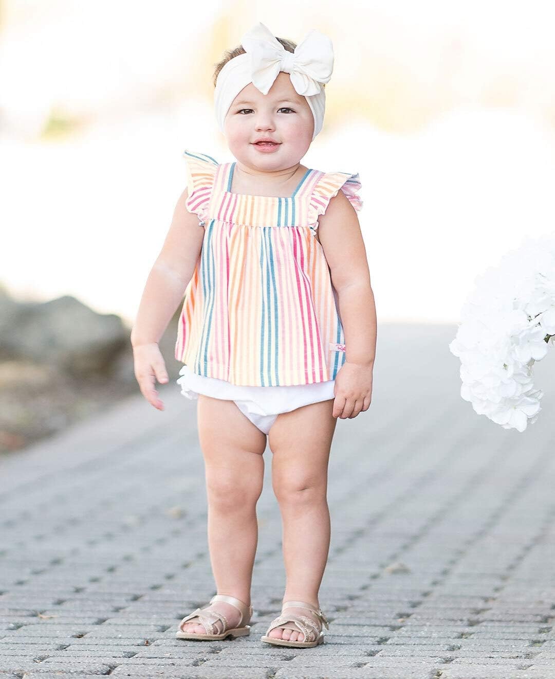 RuffleButts - BabyToddler Girls Ruffled Woven Bloomers