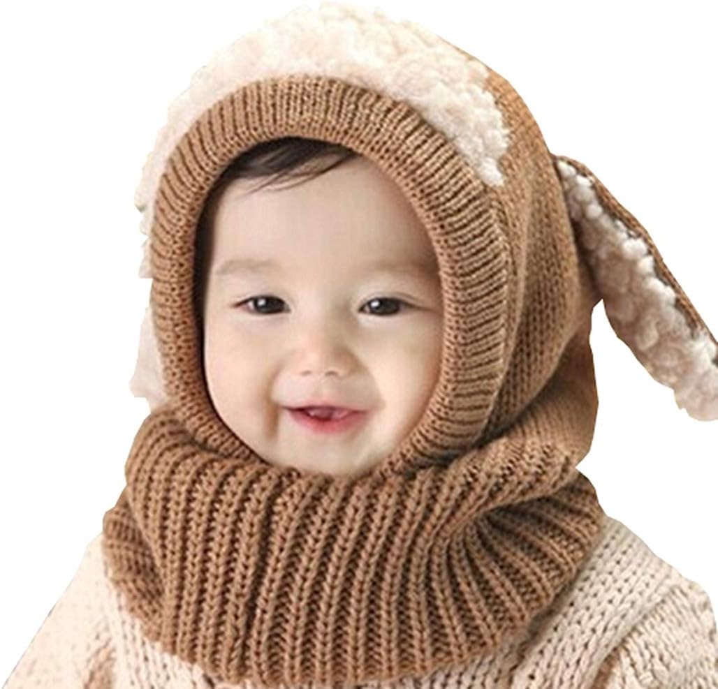 Woolen Earflap Hood Warm Skull Cap for Babies