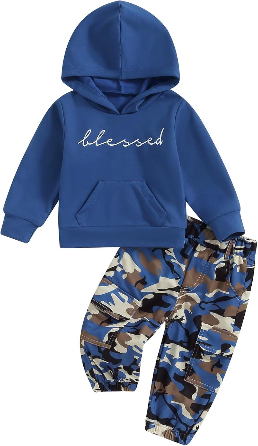 Comfortable Toddler Boys Hoodie Set