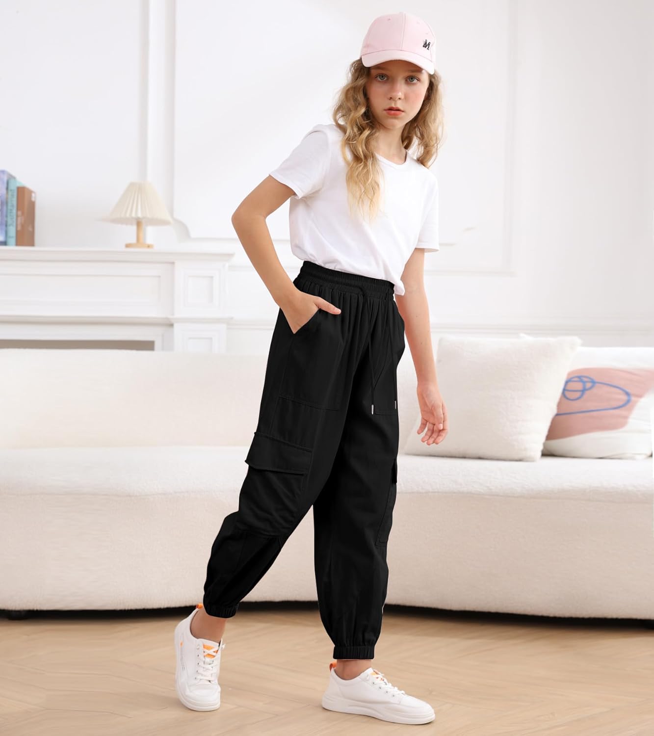 High-Quality Girls Cargo Joggers