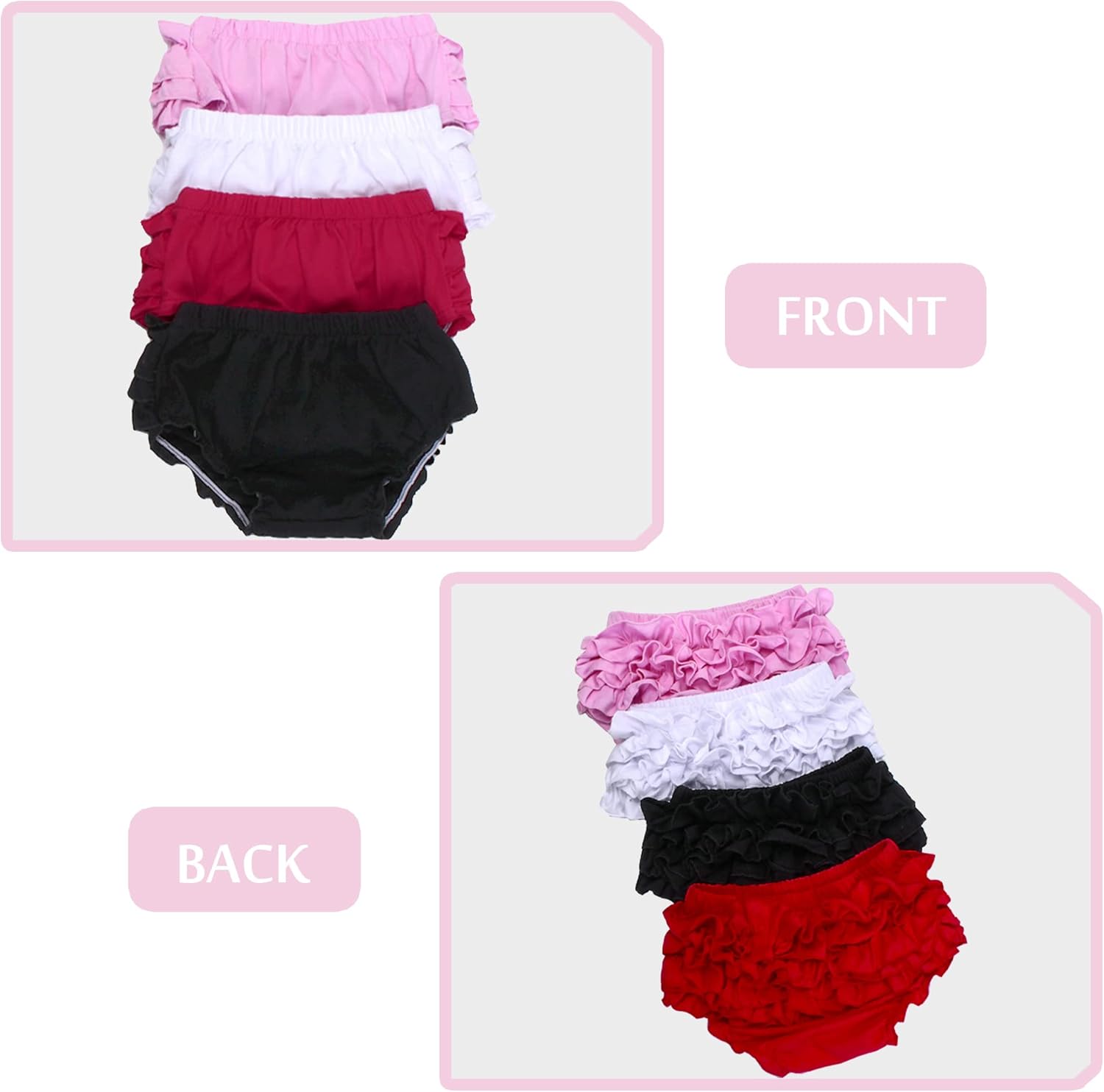 Doovid Baby Bloomers Diaper Covers for Girls