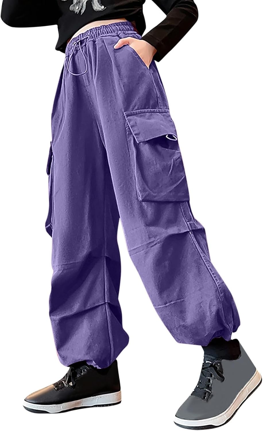Girls Y2K Casual Cargo Pants