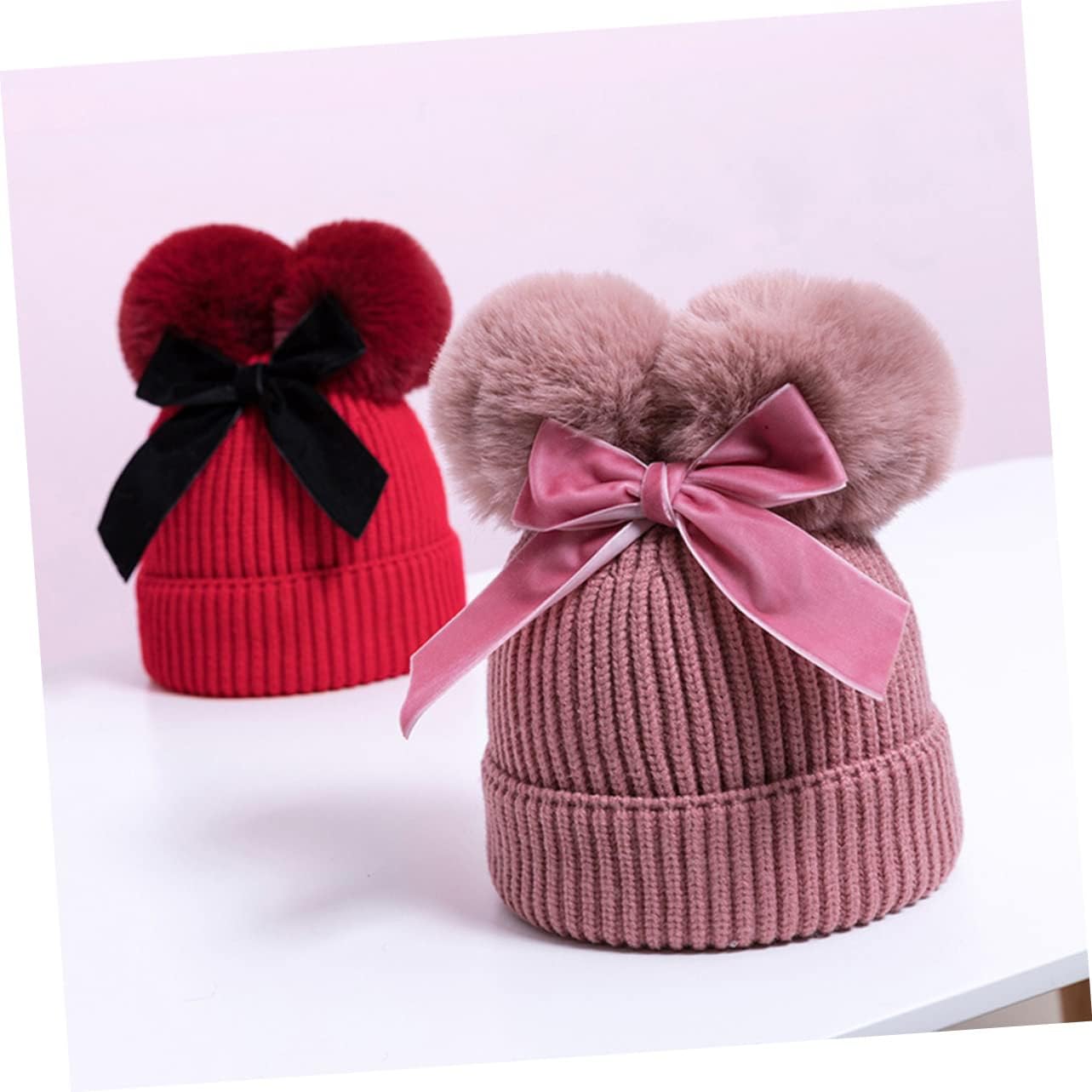 LIFKOME Handmade Crochet Bow Hat for Boys Girls