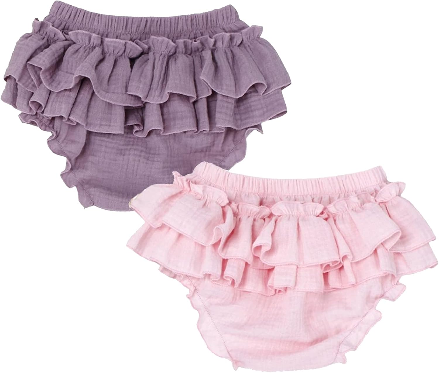 EISHOW 2-Piece Unisex Baby wipes Shorts - Cotton Blend Chiffon Triangle Pattern