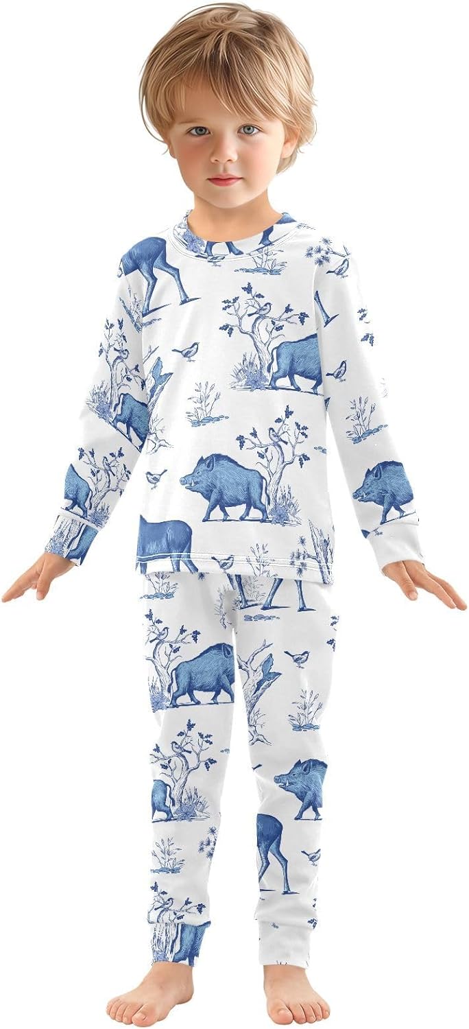 WIFIU Pajama Set Long Sleeve Top and Pants 1