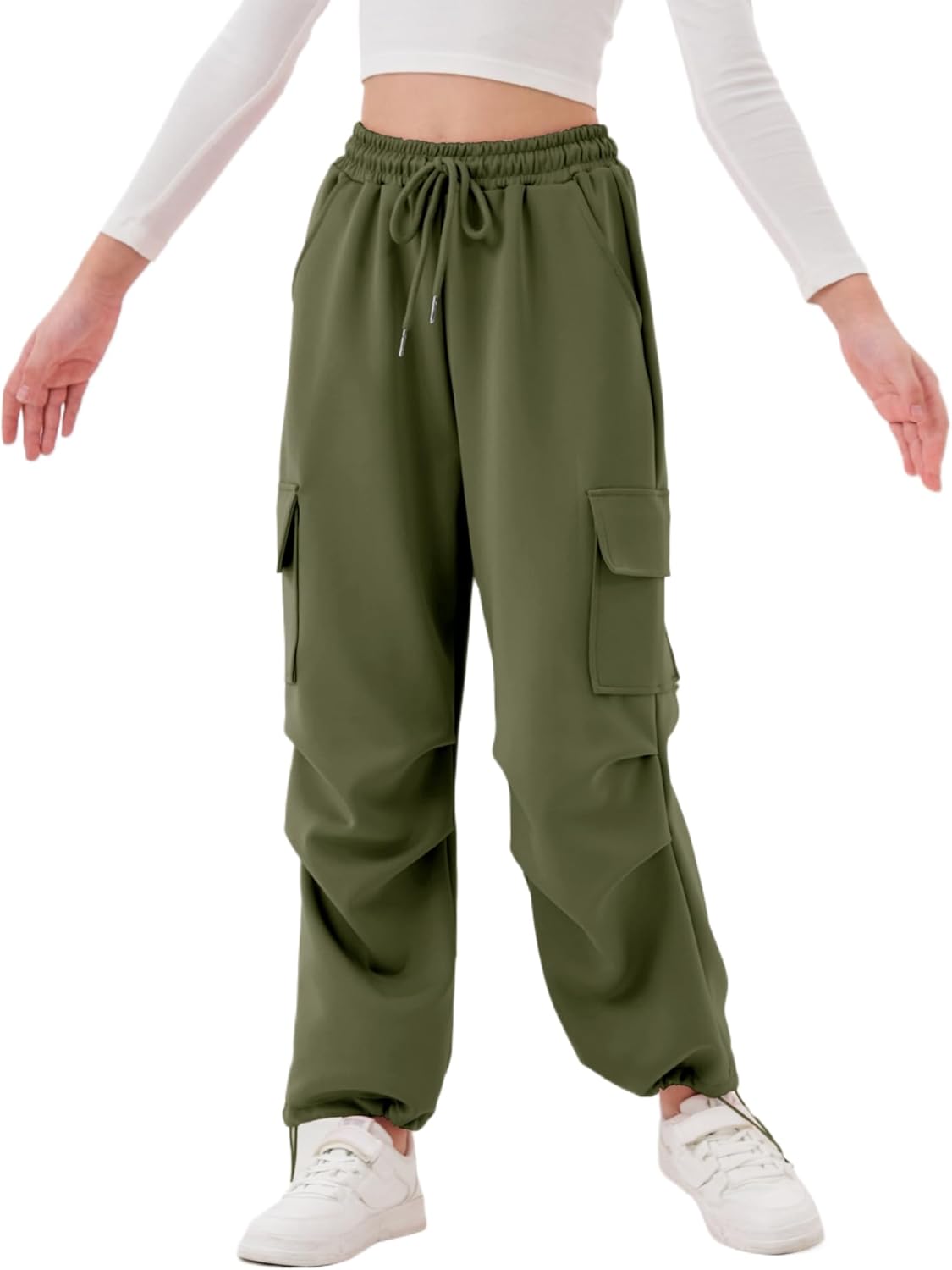 Stylish Wide Leg Cargo Pants for Girls 4-14