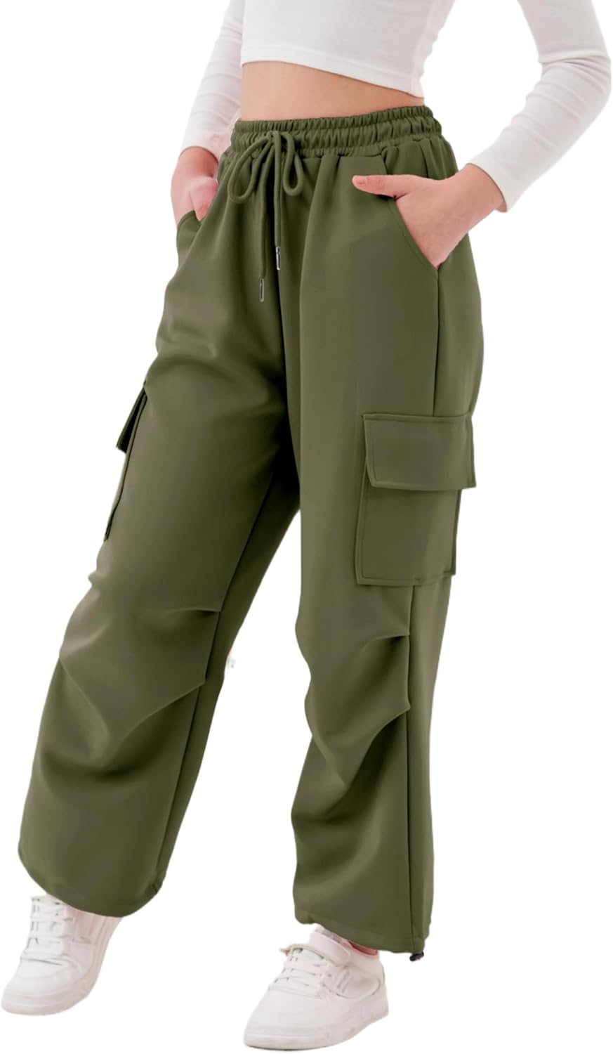 Stylish Wide Leg Cargo Pants for Girls 4-14