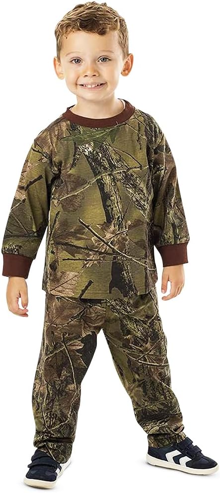TrailCrest by Treel Toddler Cotton Camo T-Shirt and Pants Set