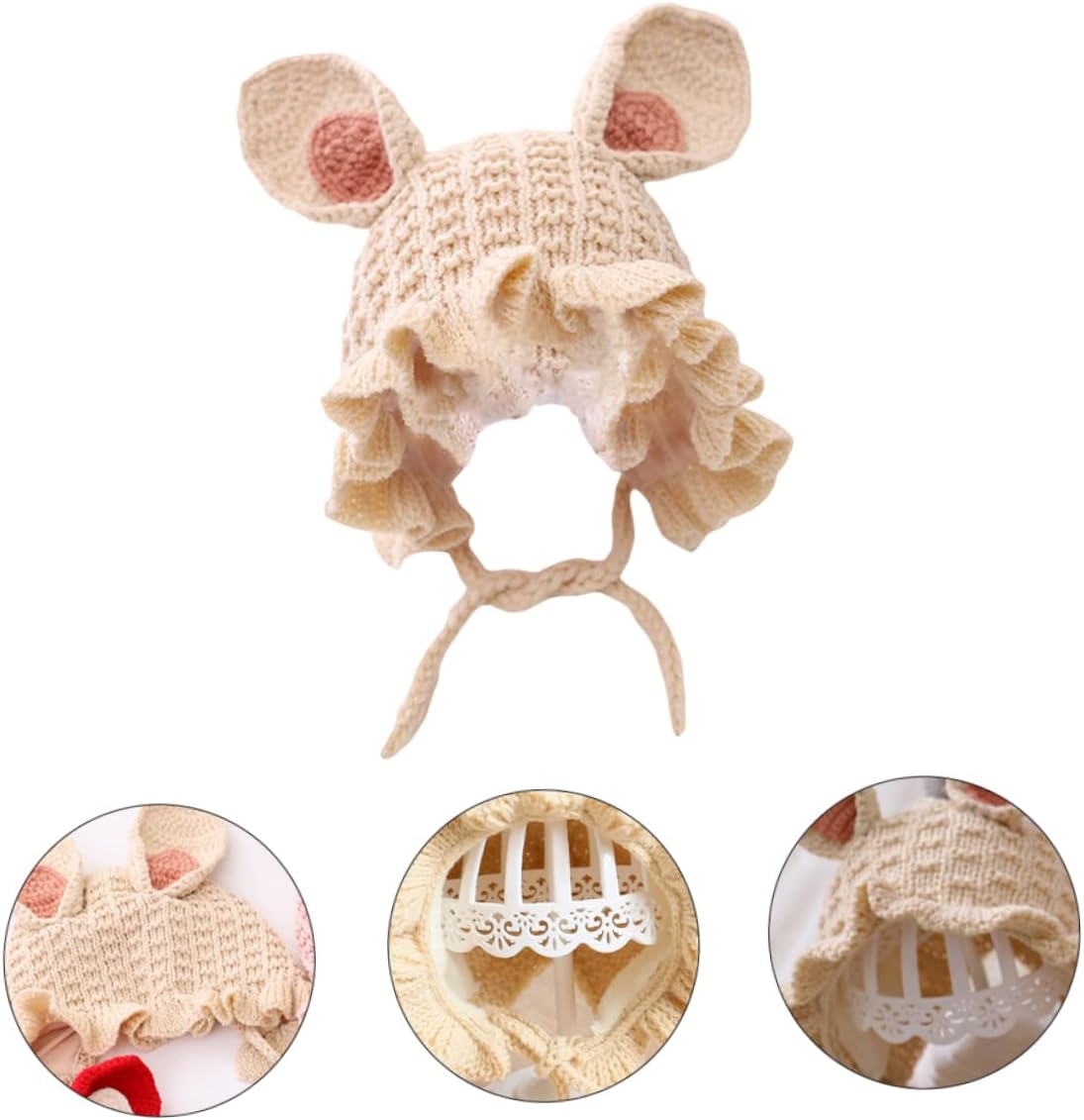 BESTYASH Cozy Knitted Baby Winter Hat with Rabbit Ears