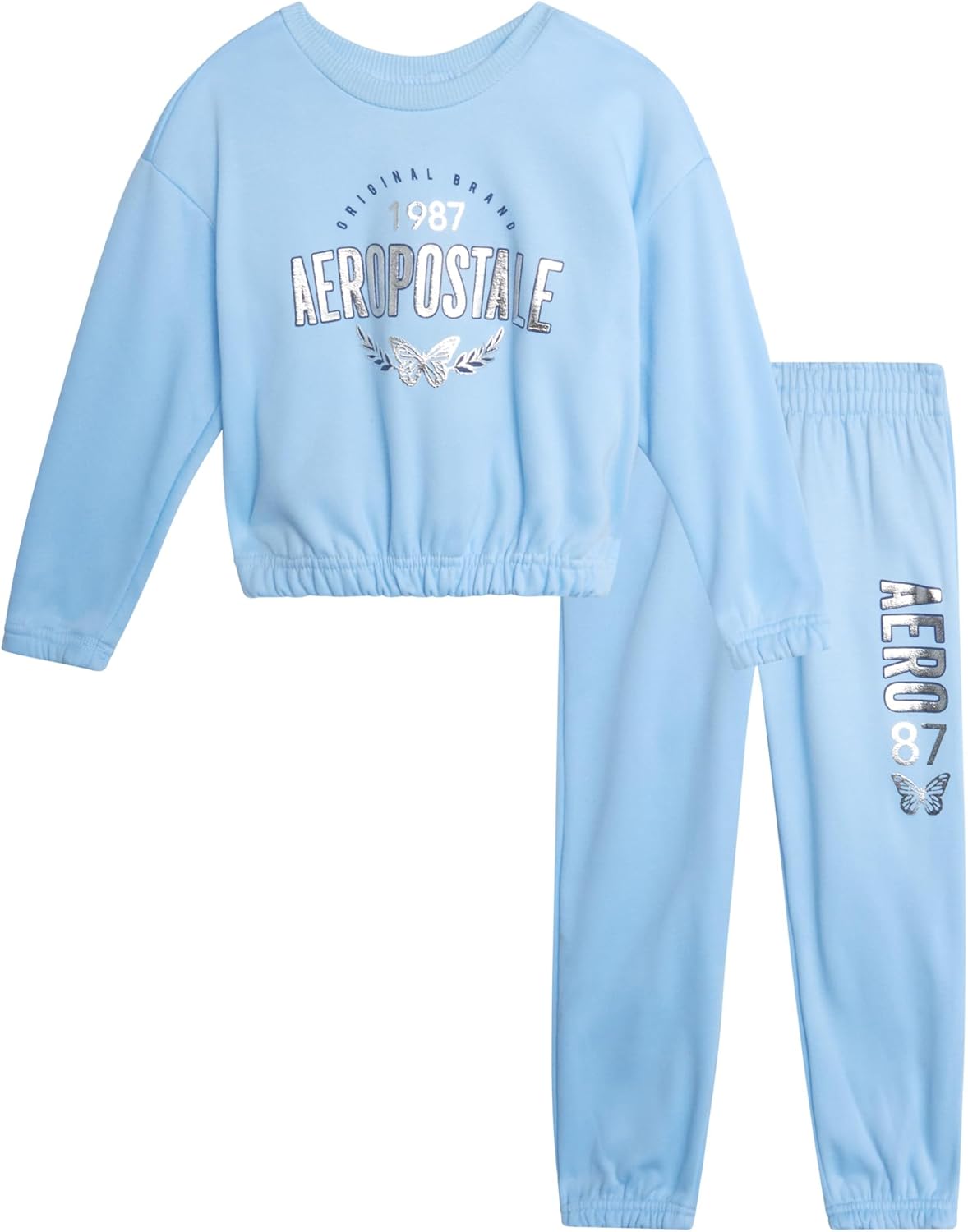 AEROPOSTALE Girls Cozy Fleece sweatshirt joggers set Perfect for every day