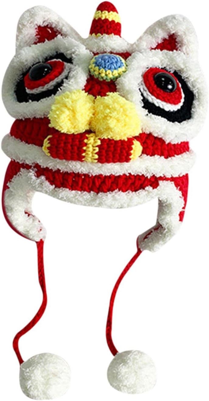 Unique Handmade Traditional Chinese Hat for New Year and Winter