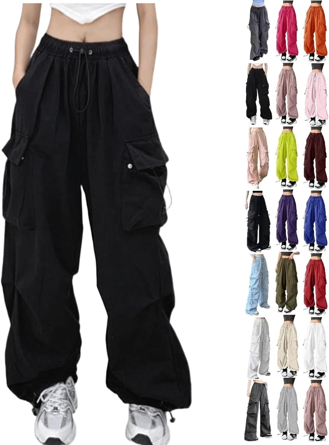 Girls Y2K Casual Cargo Pants