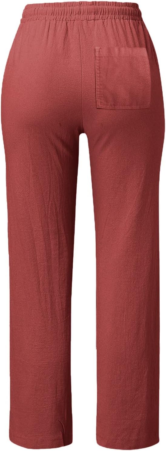 Womens Winter Warm Fleece Joggers Pants with Pockets High Waisted Flare