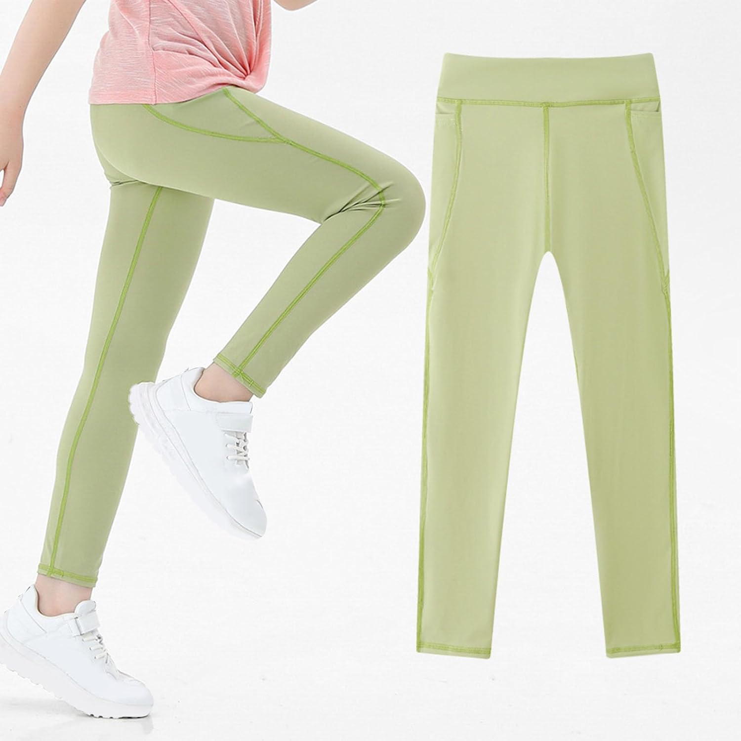 Quick-Dry Gymnastics Leggings Girls Performance Training Pants