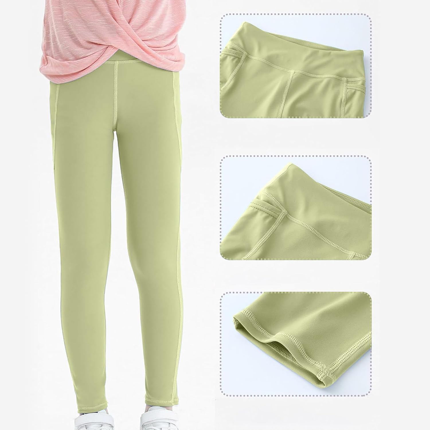 Quick-Dry Gymnastics Leggings Girls Performance Training Pants