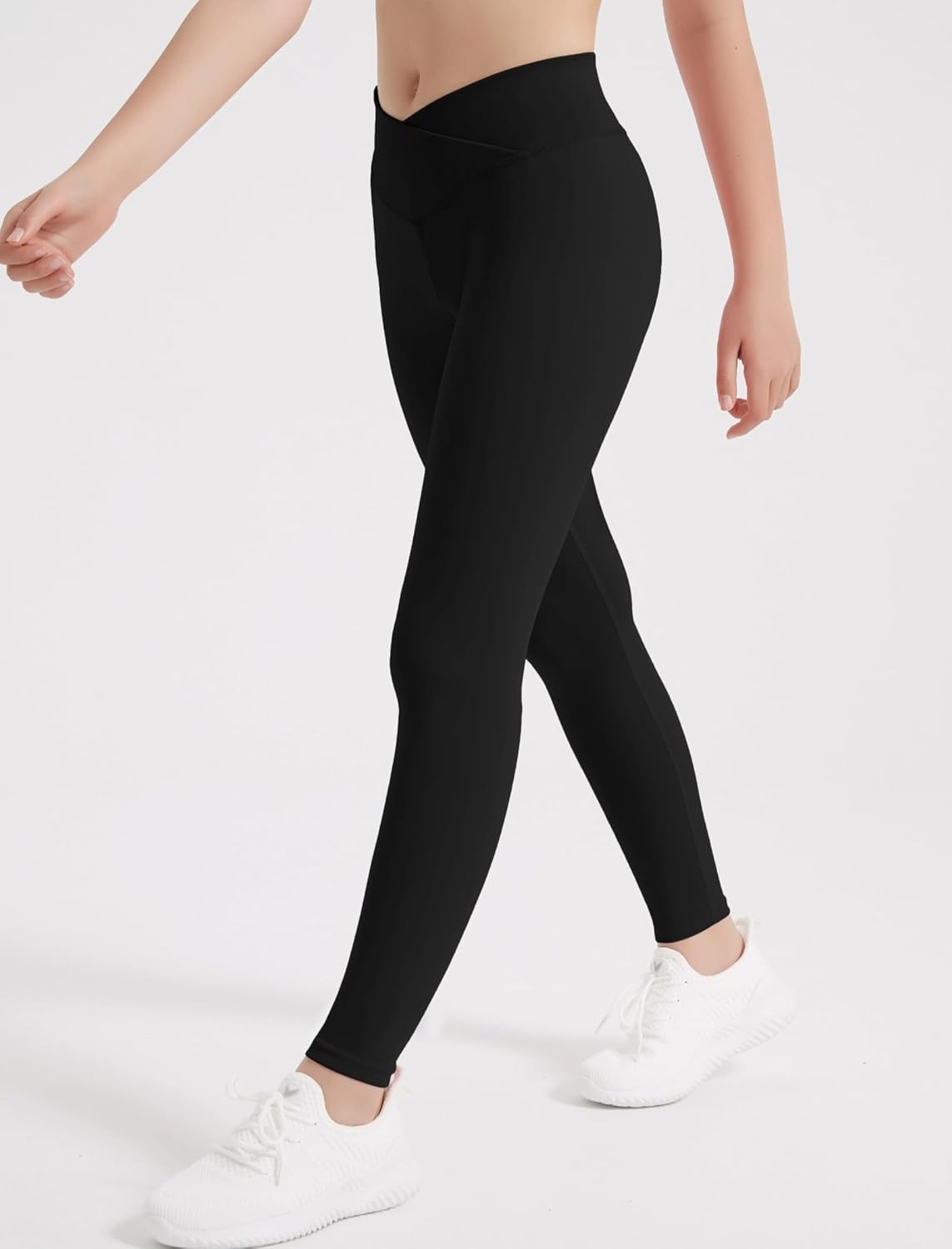 EXARUS 4-Piece Kids Yoga High Waisted Leggings for School Dance