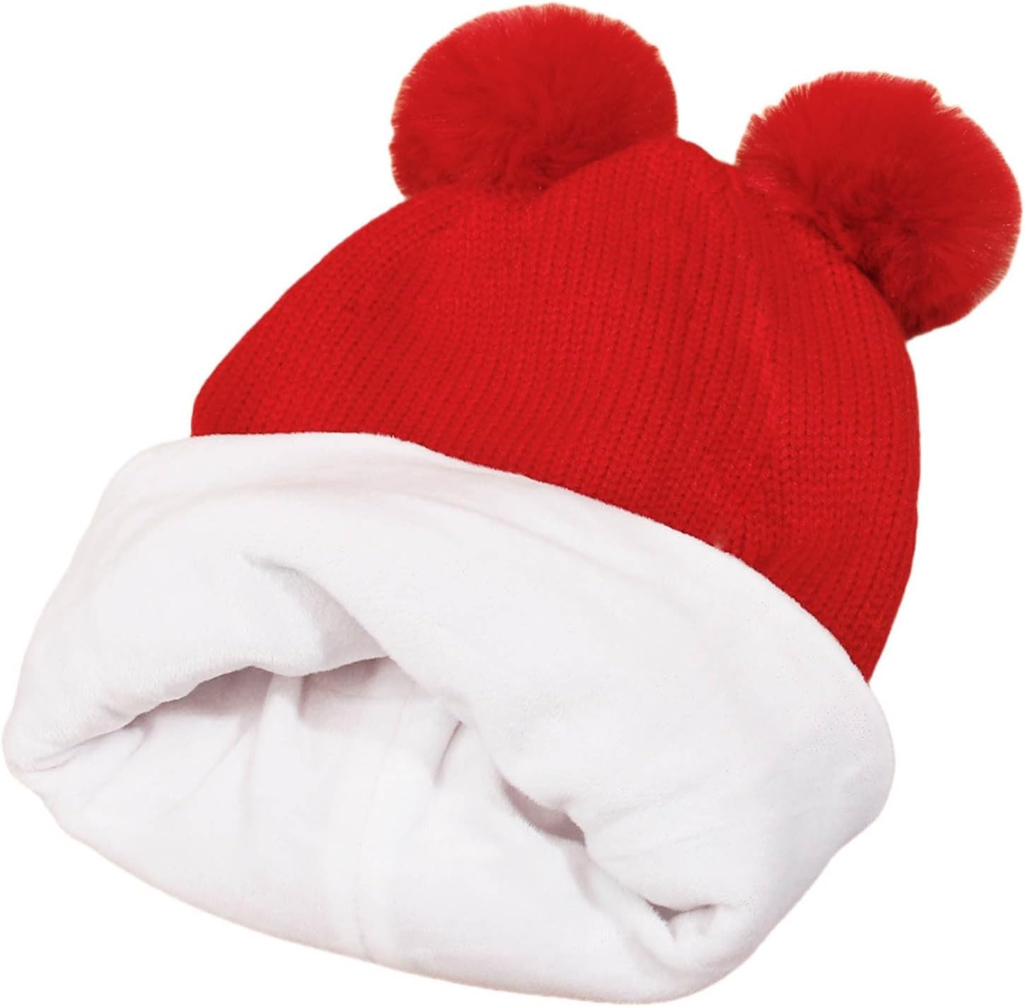 Keep Warm in Style - Toddler Winter Beanie Set with Pompoms