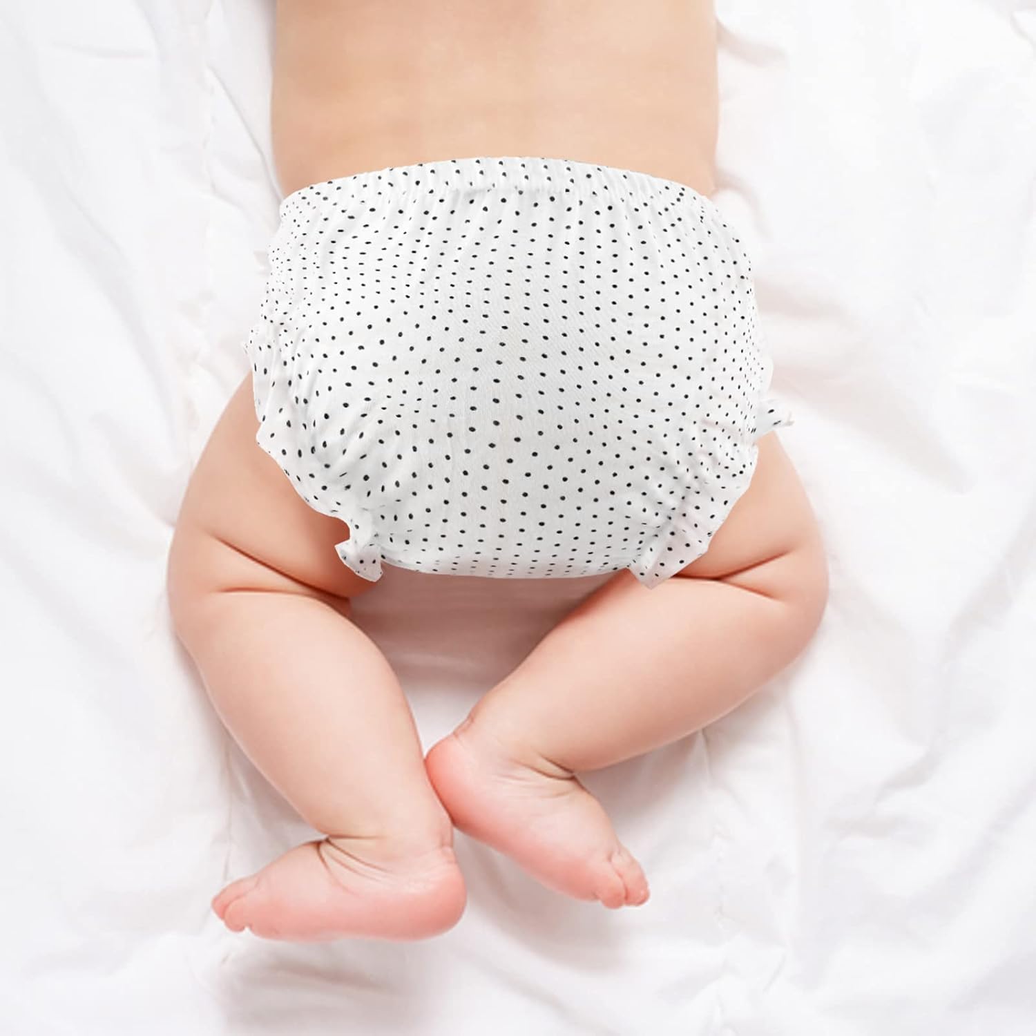 Cute Baby Diaper Covers for Girls - 4 Piece Set with Ruffle Design