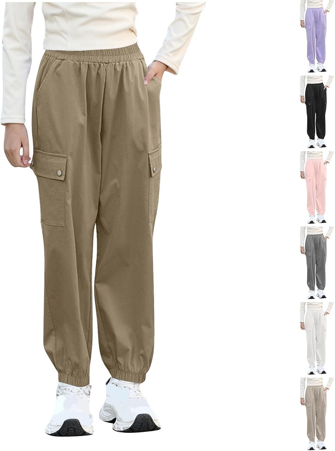 Girls Summer Loose Elastic Waist Sweatpants