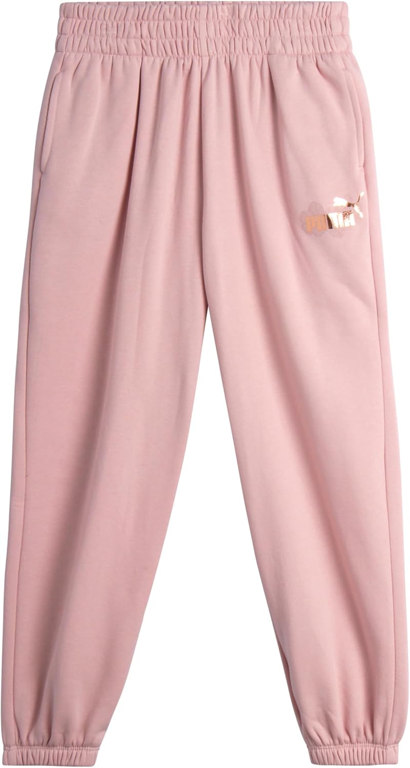 PUMA Girls Fleece Jogger Pants Side Pockets Baggy Fit S-XL