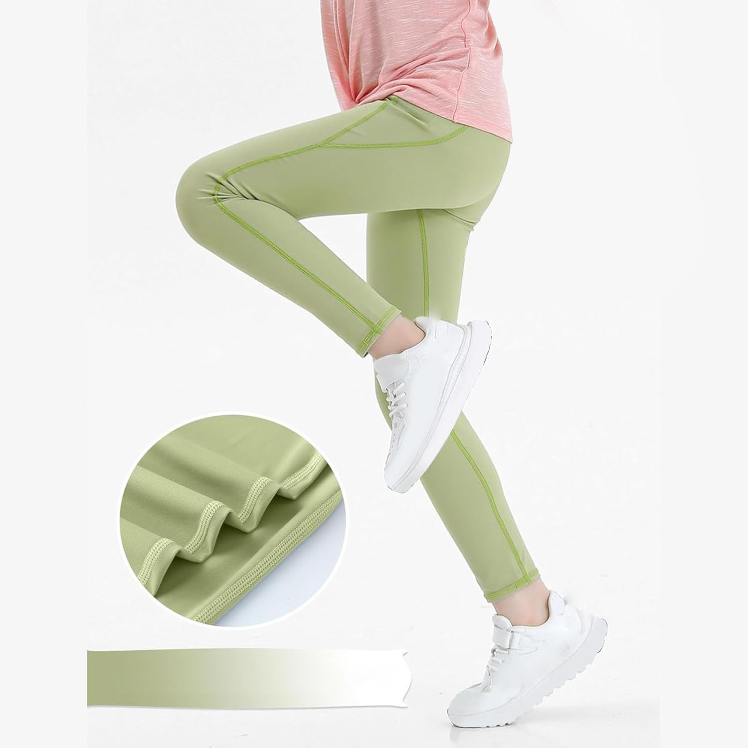 Quick-Dry Gymnastics Leggings Girls Performance Training Pants