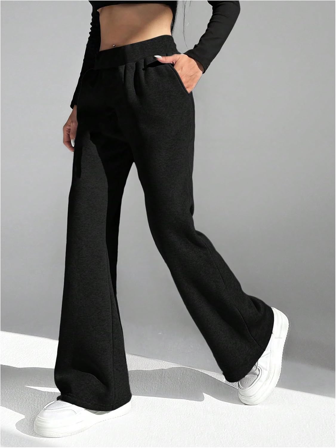Milumia Flared Leg High Waist Joggers