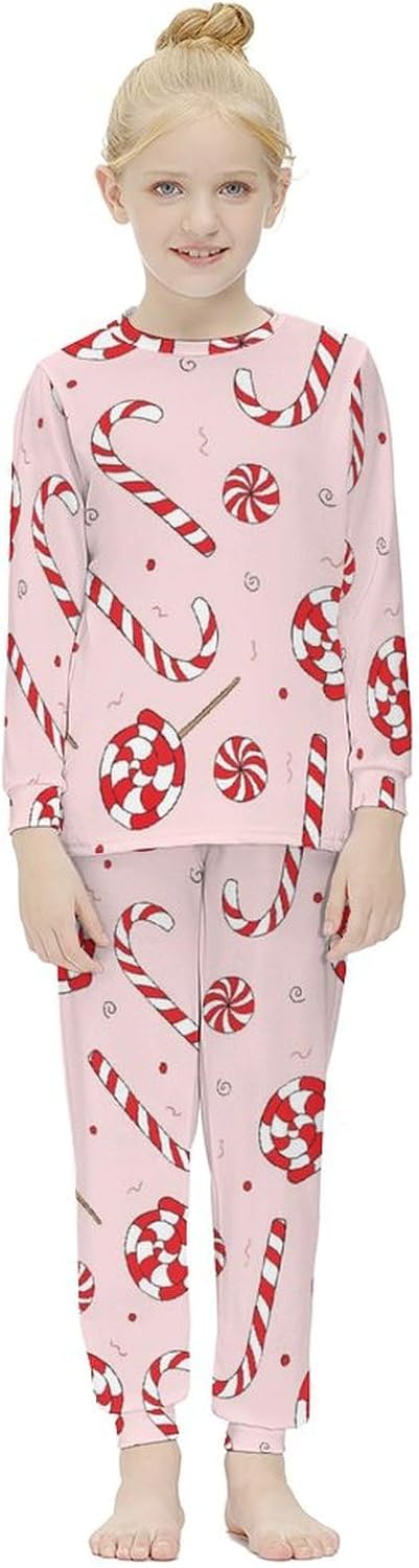 MEIKKO Girls Underwear Set - Festive Ugly Christmas Sweater Thermal Set