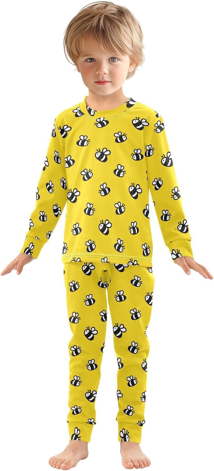 WIFIU Pajama Set Long Sleeve 2 Piece for Kids 18M-8Y