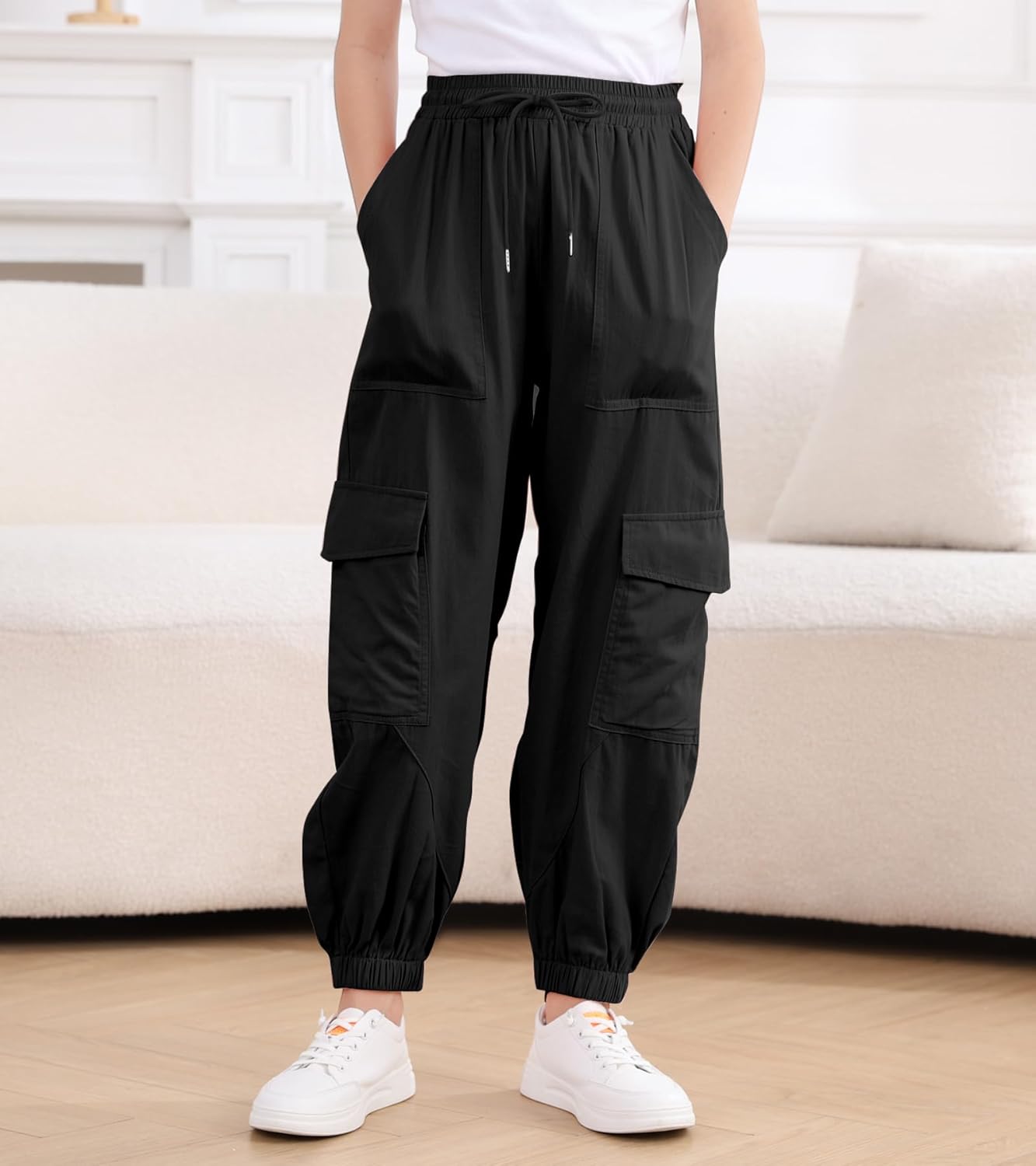 High-Quality Girls Cargo Joggers