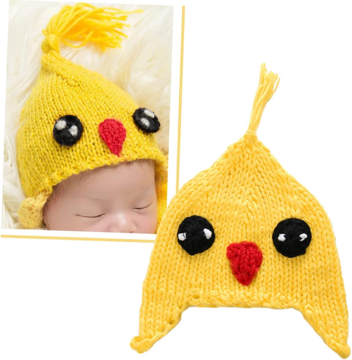 Handmade Baby Hat - Chicken Shape Knitted Cap for Winter