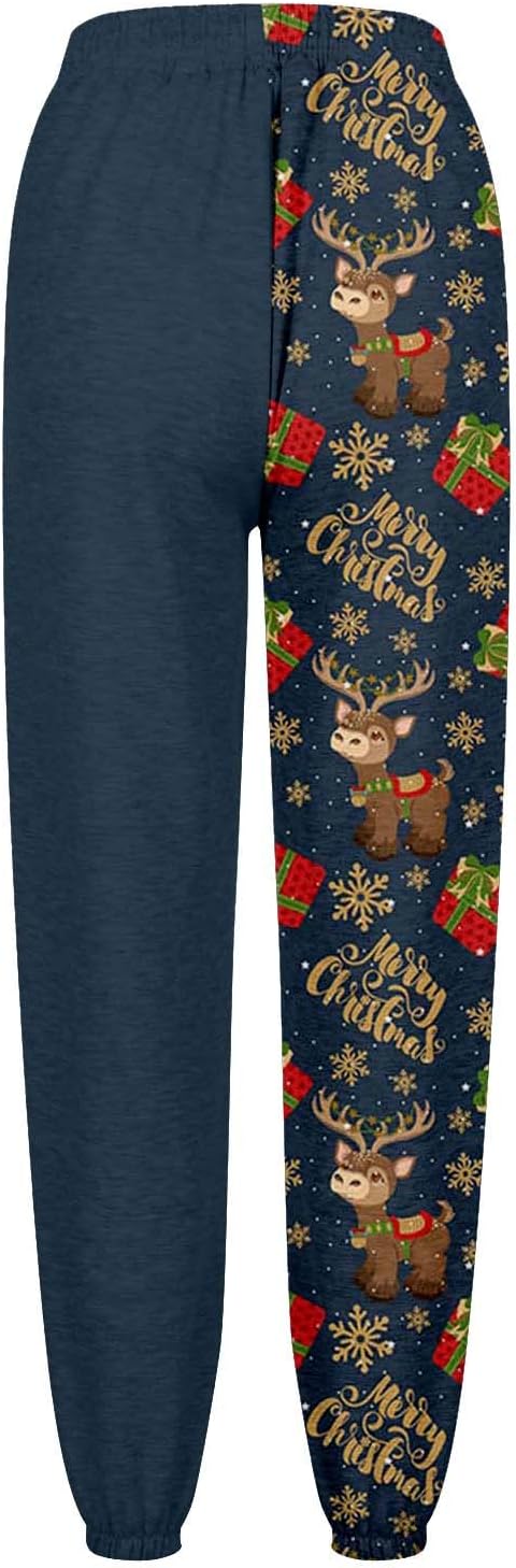 ZYXTIM Women Christmas Graphic Sweatpants with Pockets