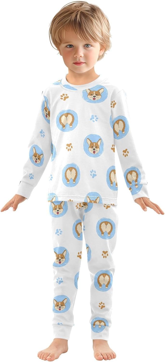 WIFIU Girls Pajama Set 2 Piece Soft Cotton Sleepwear