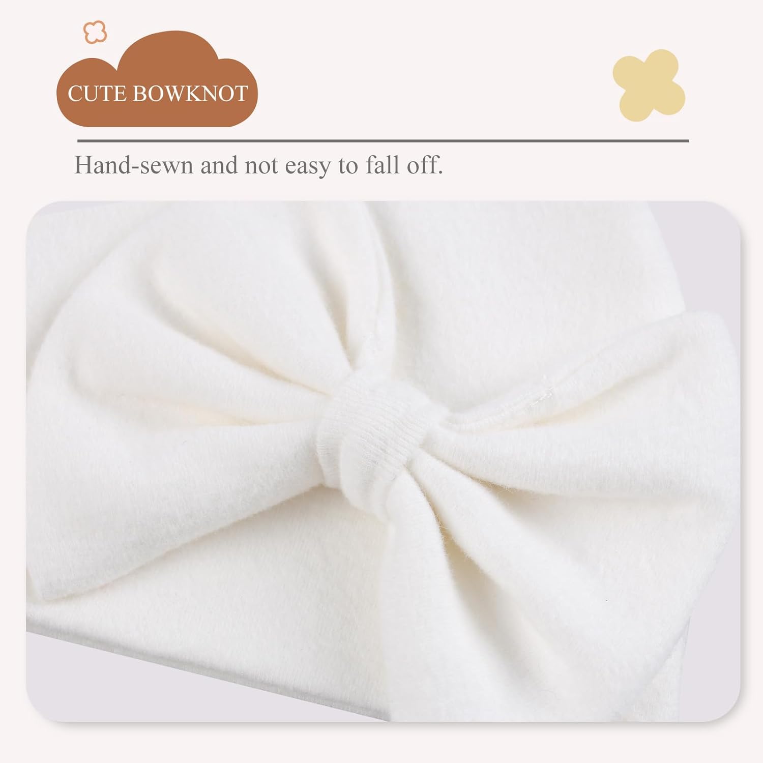 Bamery Newborn Baby Girl Cotton Bow Beanie