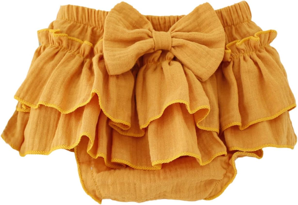 Stylish Baby Girl Bloomers Ruffle Bowknot Diaper Covers