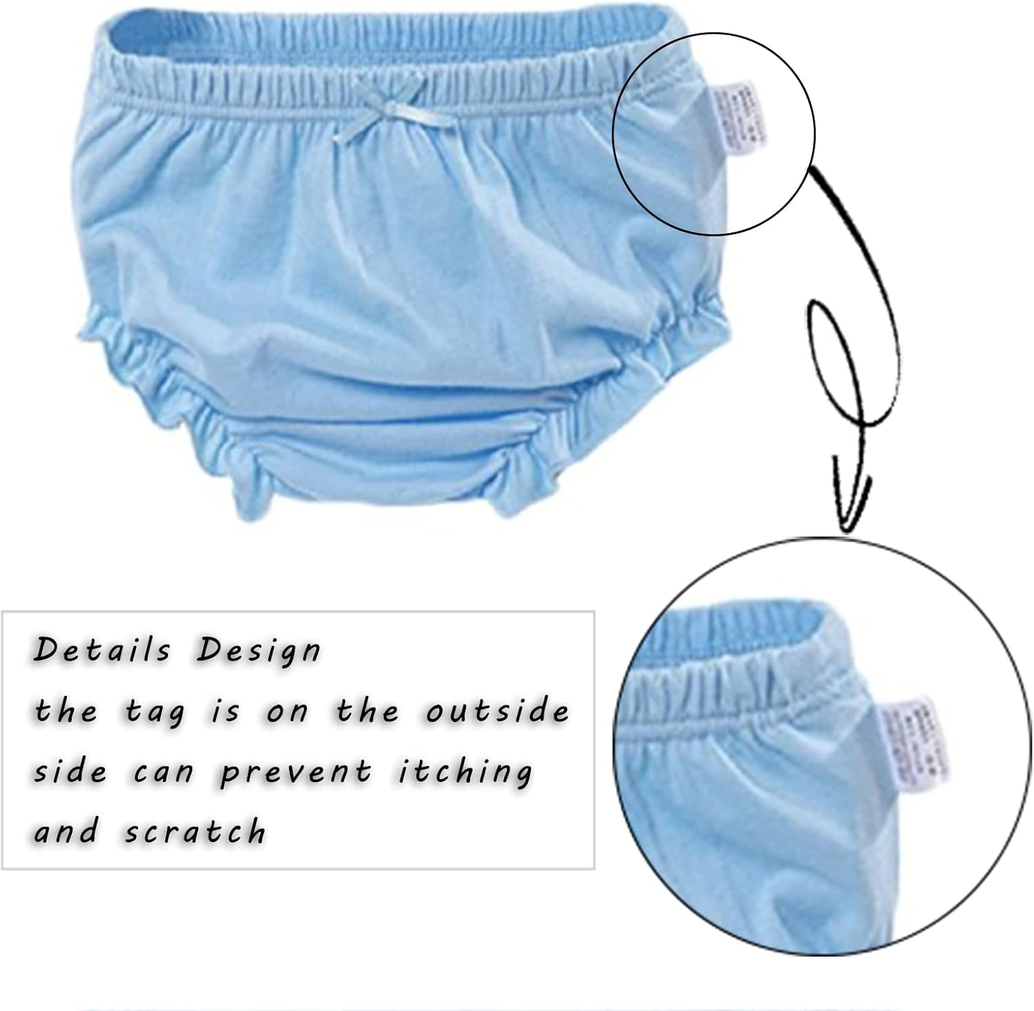 Cute Baby Diaper Covers for Girls - 4 Piece Set with Ruffle Design