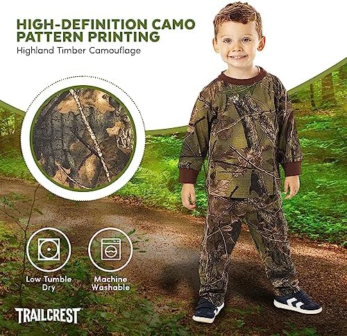 TrailCrest by Treel Toddler Cotton Camo T-Shirt and Pants Set