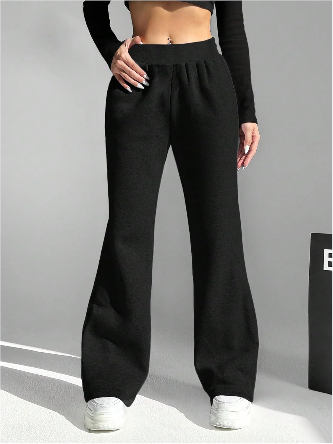 Milumia Flared Leg High Waist Joggers