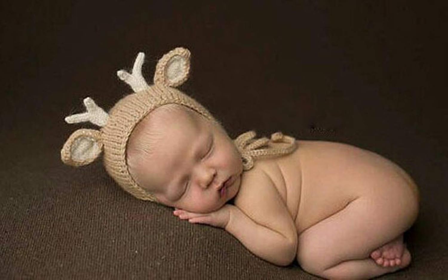 Vemonllas Christmas Deer Baby Photo Props Cap For Newborns