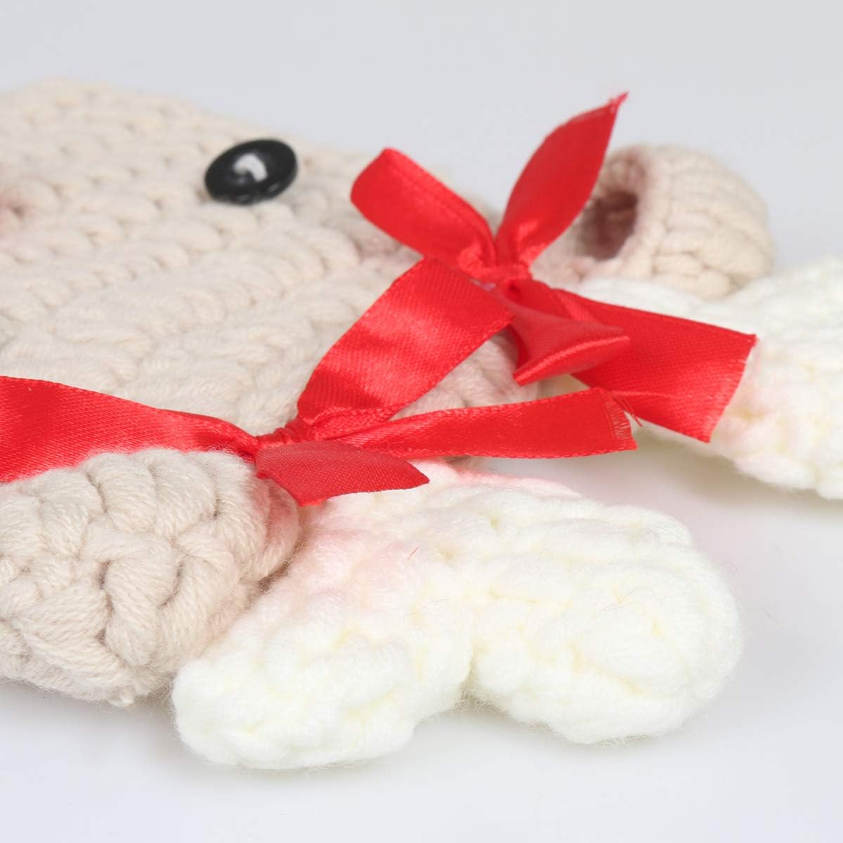 Ypser Knitted Baby Beanie - Deer Hat with Bow