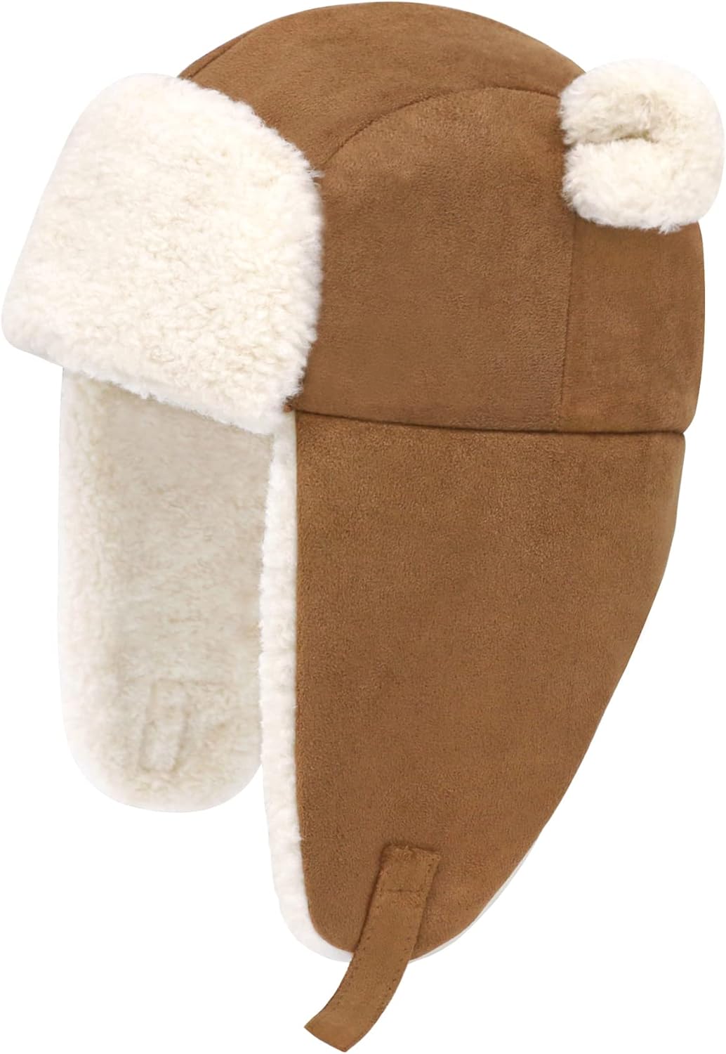Faux Suede Sherpa Toddler Hat
