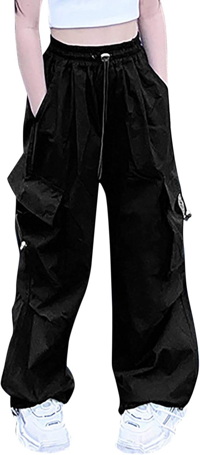 Elastic High-Waisted Drawstring Winter Pants for Girls