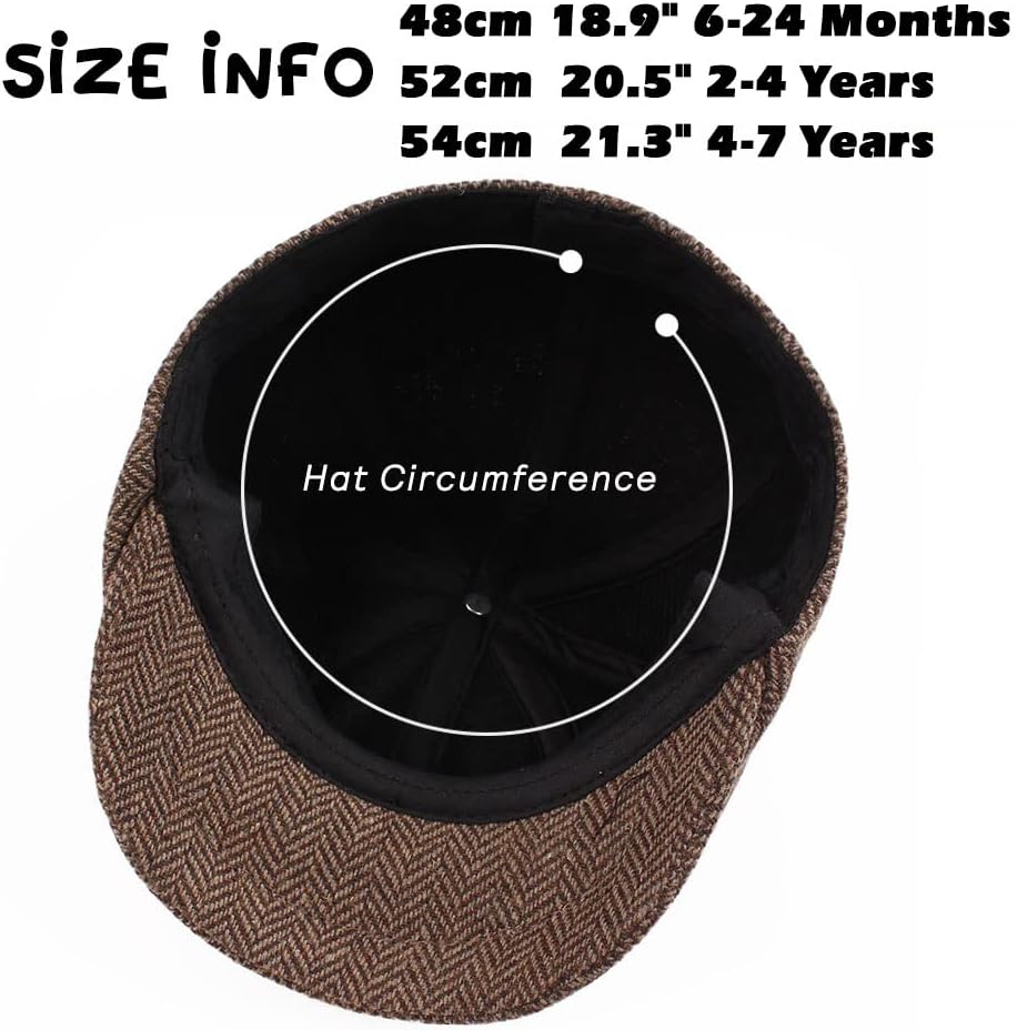 JANGANNSA Toddler Boys Newsboy Cap