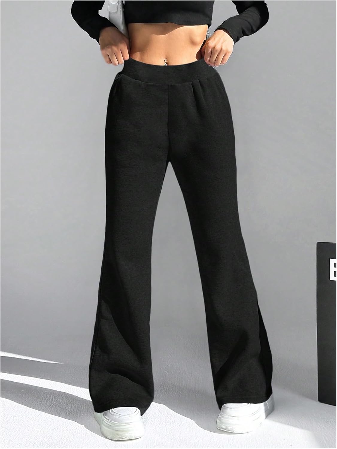 Milumia Flared Leg High Waist Joggers