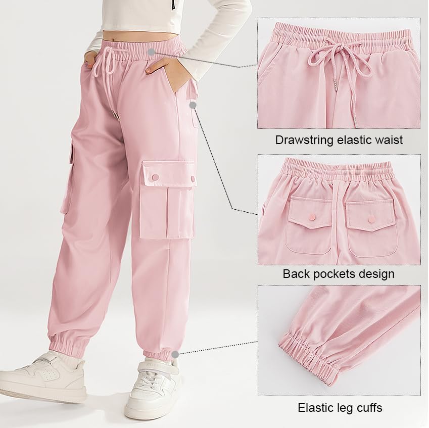 Ninobebe Girls Cargo Jogger Pants
